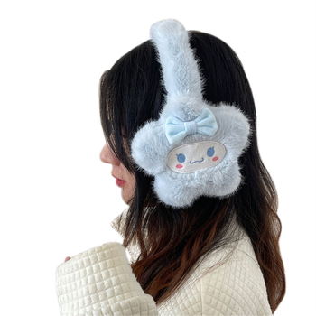 Pliisidest kõrvakaitsmega tähe kujuline — karikatuuristiil, soojad talveks ja sügisele, väliskasutuseks, naistele