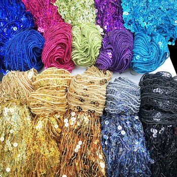 Ζώνη μέσης χορού με δαντέλα και φούντες με στρας, μήκος 15 εκ (Υλικό: Ρέιόν; Εφαρμογή: Αξεσουάρ)