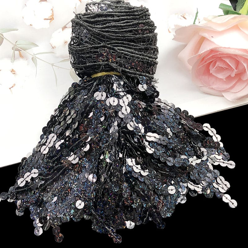 Ζώνη μέσης χορού με δαντέλα και φούντες με στρας, μήκος 15 εκ (Υλικό: Ρέιόν; Εφαρμογή: Αξεσουάρ)