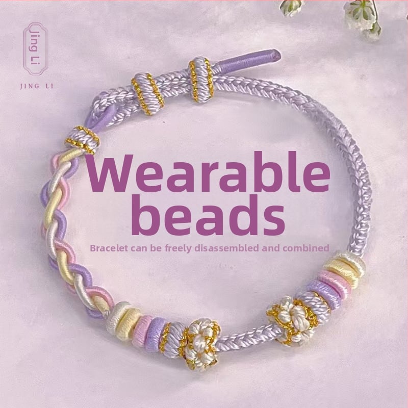 DIY pletāma rokassprādze no auklas - roku adīta, etniska unisex stilā