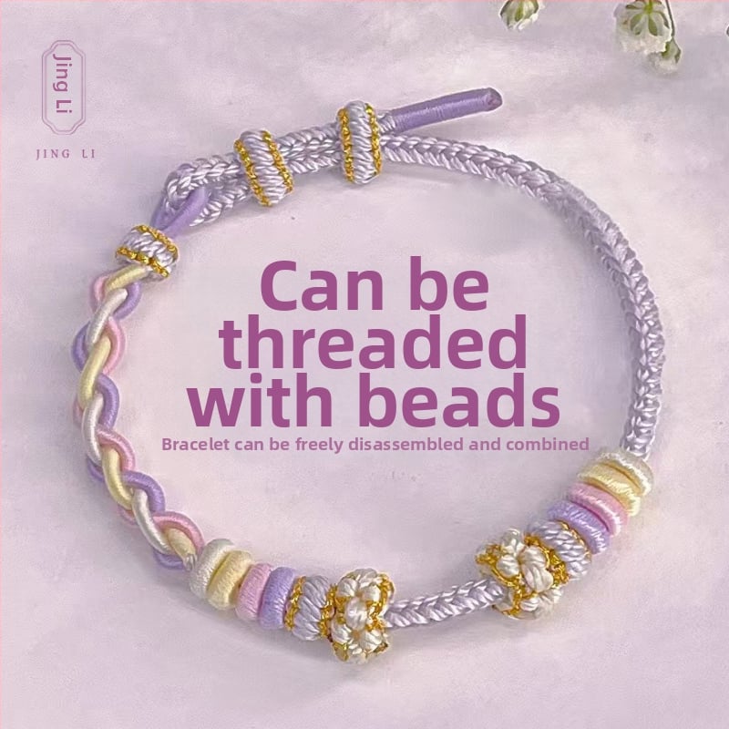 DIY pletāma rokassprādze no auklas - roku adīta, etniska unisex stilā