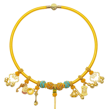 Bērnu kaklarota ar ilgas dzīves amuletu, aukla, U forma, O ķēde, 31–40 cm