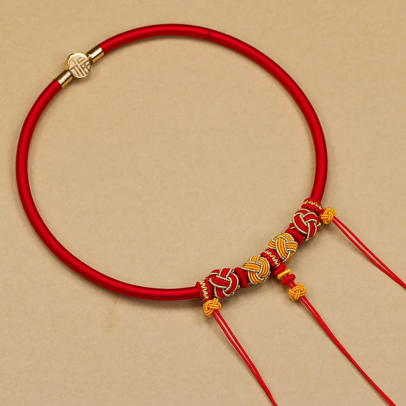 Bērnu kaklarota ar ilgas dzīves amuletu, aukla, U forma, O ķēde, 31–40 cm