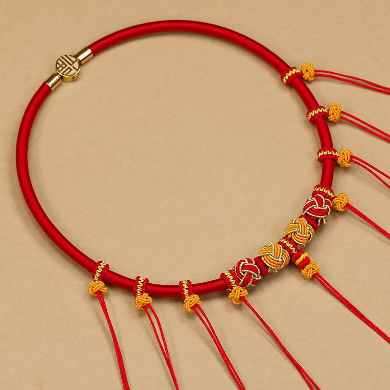 Bērnu kaklarota ar ilgas dzīves amuletu, aukla, U forma, O ķēde, 31–40 cm