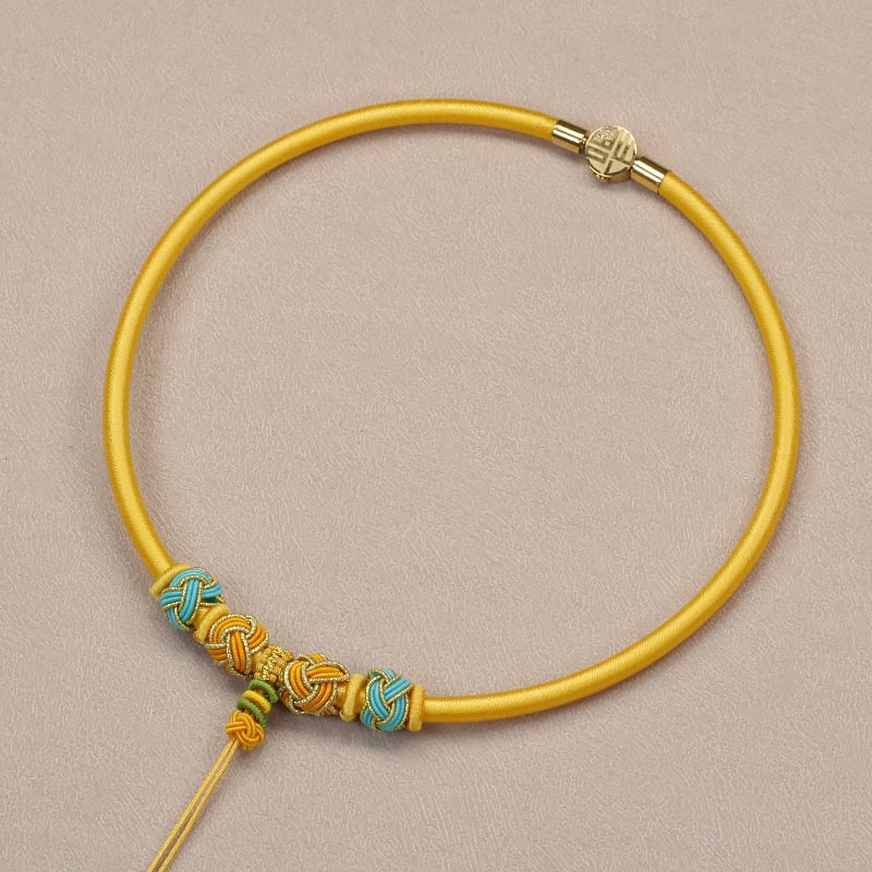 Bērnu kaklarota ar ilgas dzīves amuletu, aukla, U forma, O ķēde, 31–40 cm