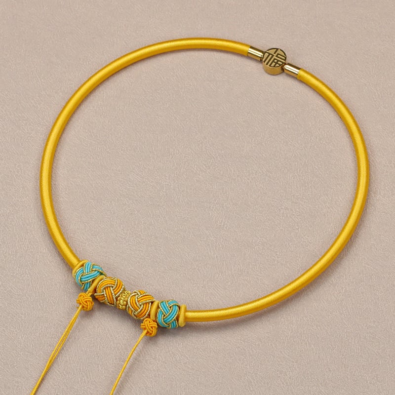 Bērnu kaklarota ar ilgas dzīves amuletu, aukla, U forma, O ķēde, 31–40 cm