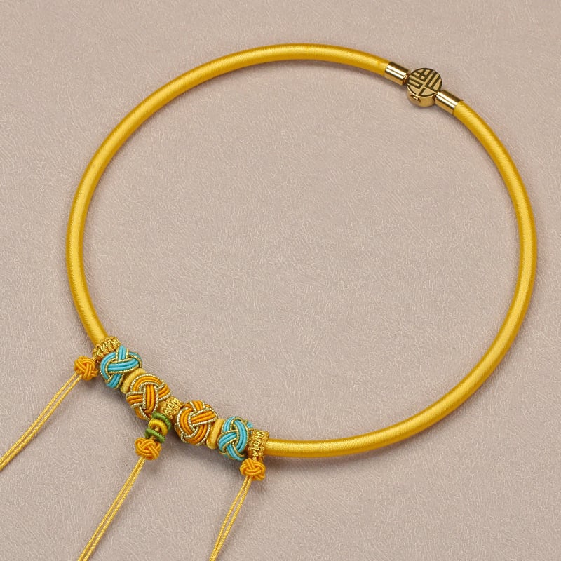 Bērnu kaklarota ar ilgas dzīves amuletu, aukla, U forma, O ķēde, 31–40 cm