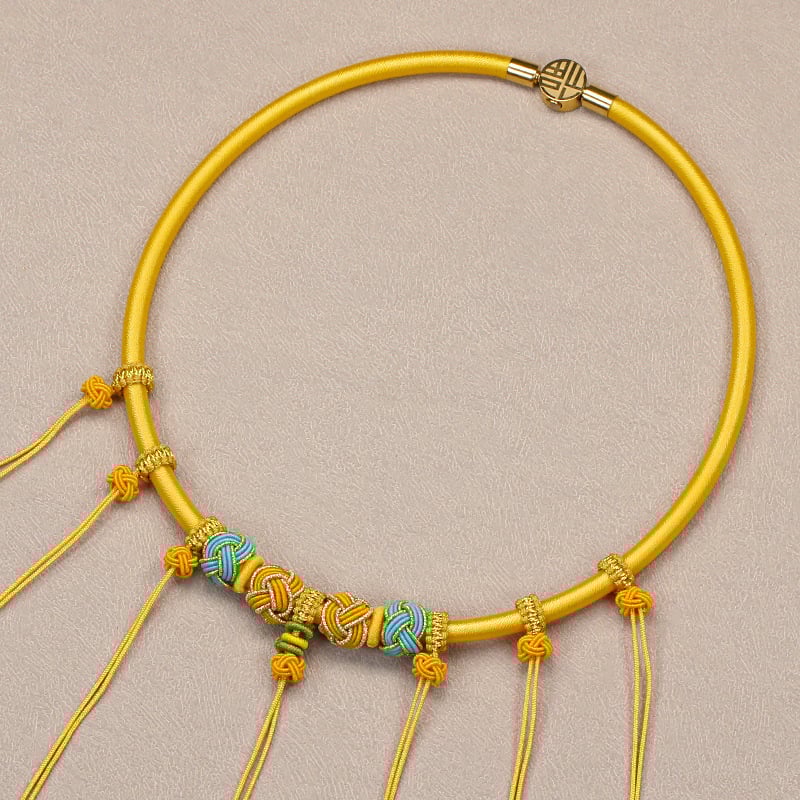 Bērnu kaklarota ar ilgas dzīves amuletu, aukla, U forma, O ķēde, 31–40 cm