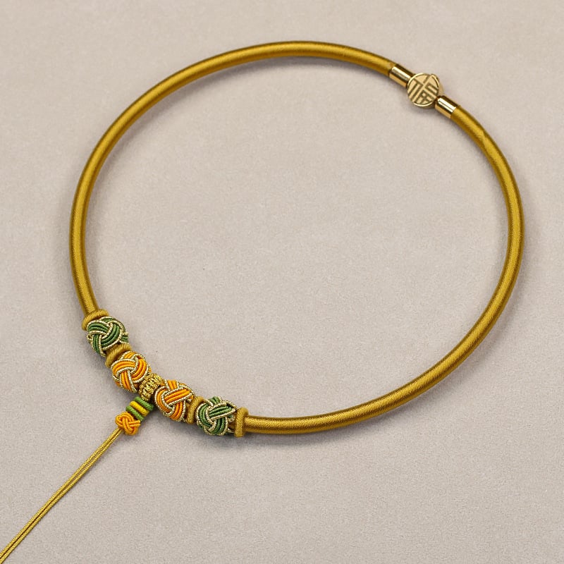 Bērnu kaklarota ar ilgas dzīves amuletu, aukla, U forma, O ķēde, 31–40 cm