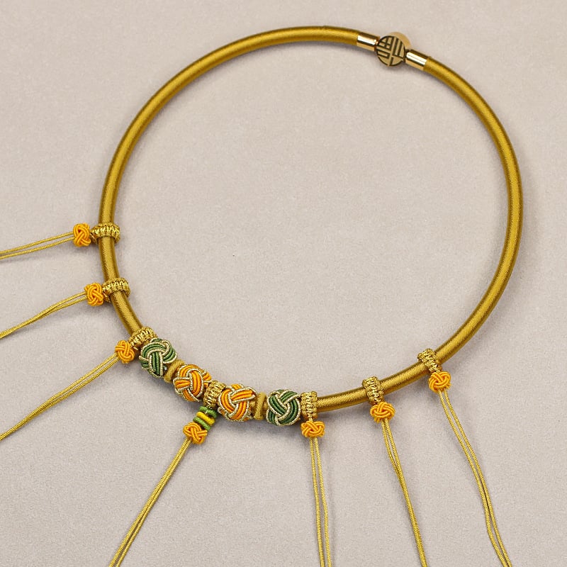 Bērnu kaklarota ar ilgas dzīves amuletu, aukla, U forma, O ķēde, 31–40 cm