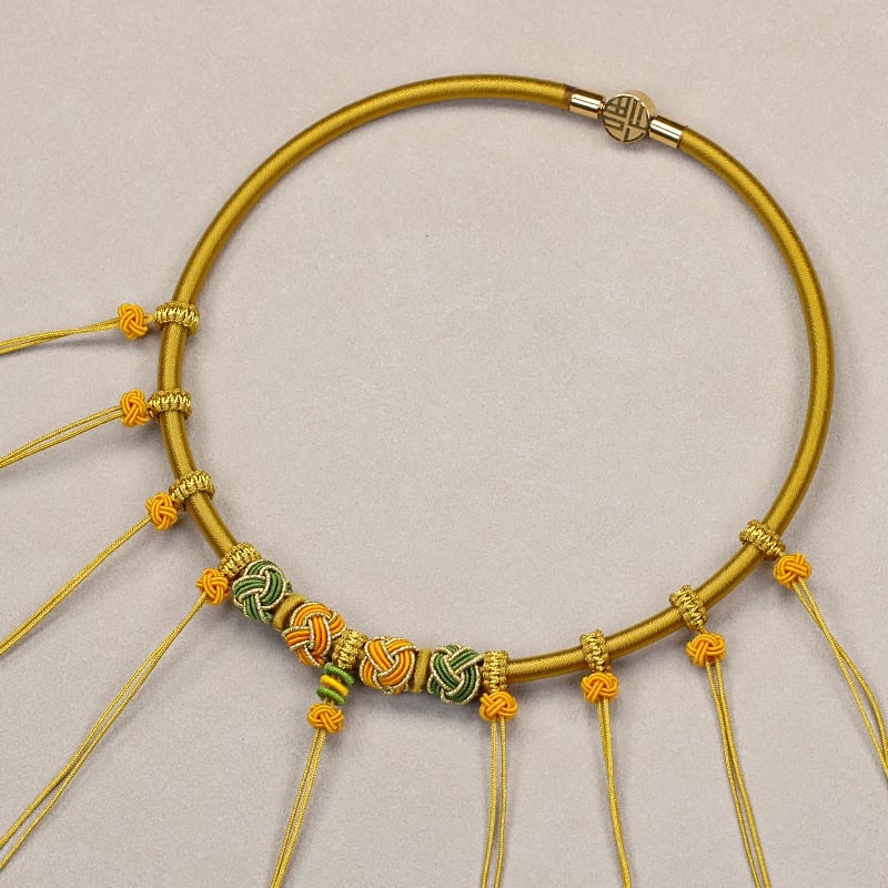 Bērnu kaklarota ar ilgas dzīves amuletu, aukla, U forma, O ķēde, 31–40 cm