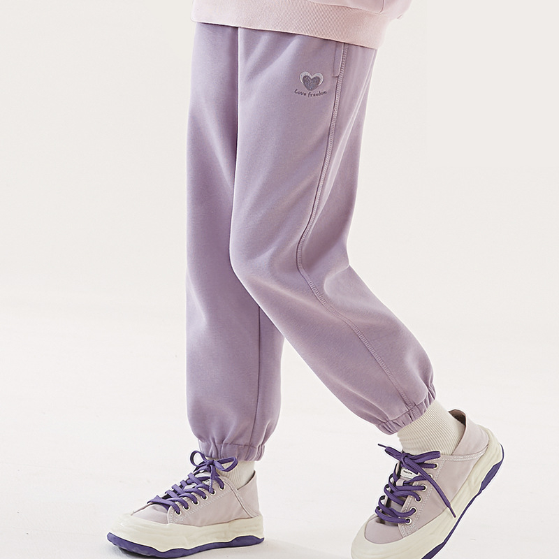 Mergaitėms kasdieninės sportinės kelnės iš nailono su fliso pamušalu, 87,9% nailonas, elastinga juosta, skirta 3–8 metų vaikams, pavasaris ir ruduo