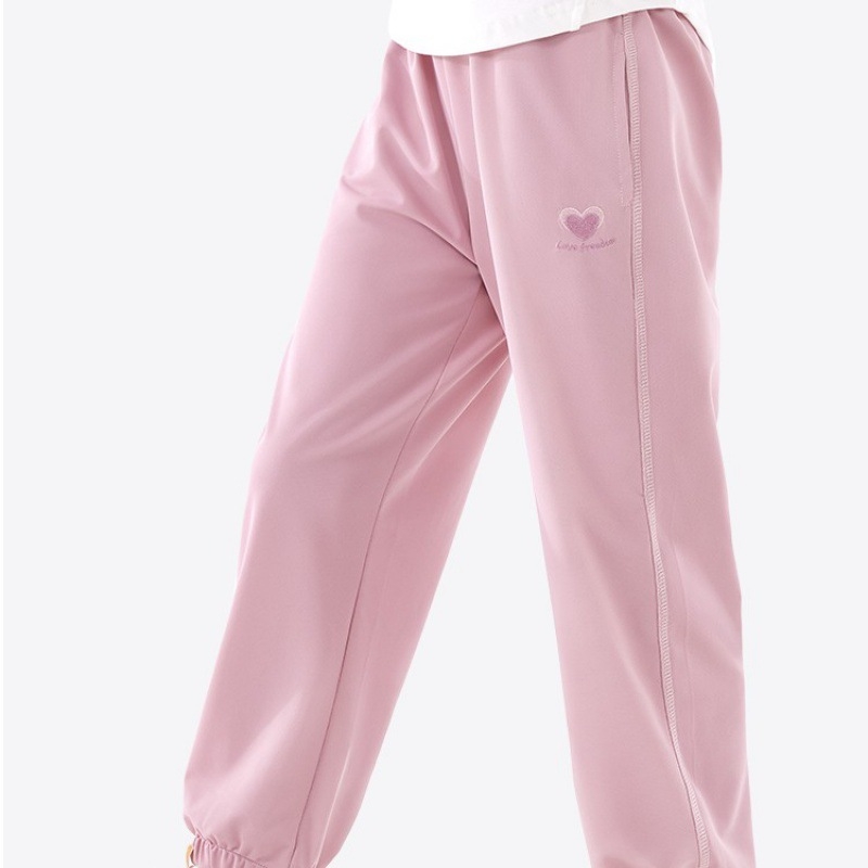 Mergaitėms kasdieninės sportinės kelnės iš nailono su fliso pamušalu, 87,9% nailonas, elastinga juosta, skirta 3–8 metų vaikams, pavasaris ir ruduo