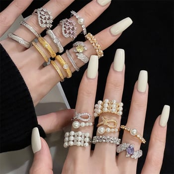 Varinis žiedas – Geometrinis moterų žiedas su šlifuotu paviršiumi, Ins stilius, rankų papuošalai, 2025 vasara