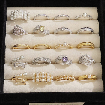 Varinis žiedas – Geometrinis moterų žiedas su šlifuotu paviršiumi, Ins stilius, rankų papuošalai, 2025 vasara