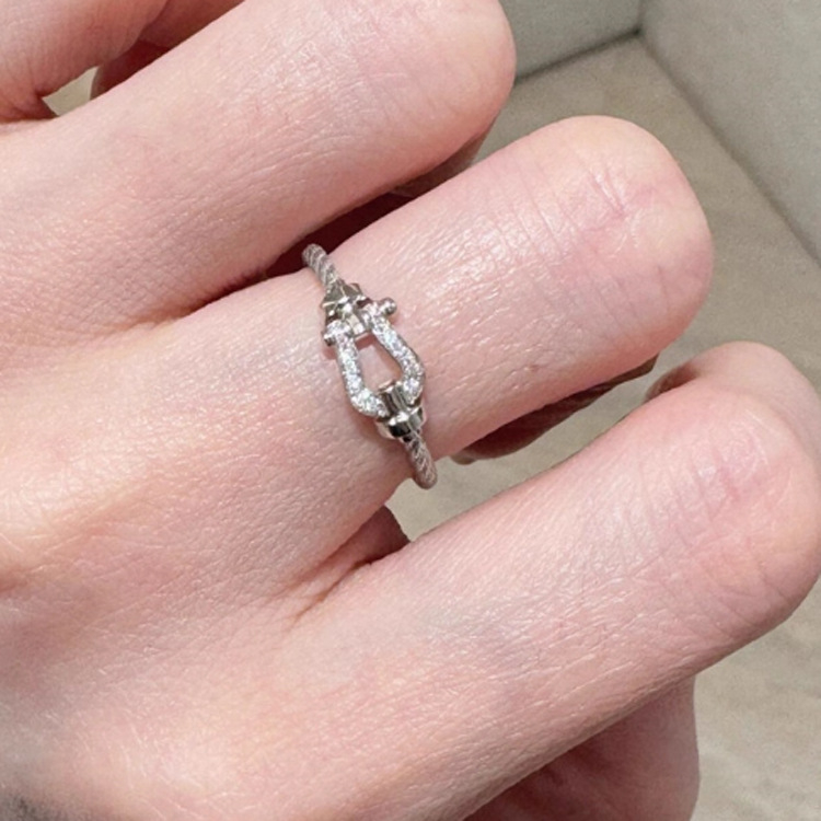 Unisex žiedas su kanopos formos deimantais, 925 sidabras, 18K auksavimo danga, preciziška gamyba