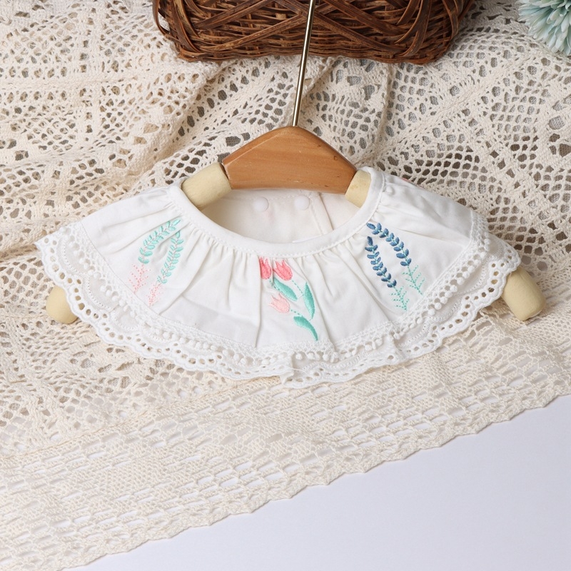 Pamut baba etető kendő hímzéssel, vízálló és foltálló, 0–3 éveseknek