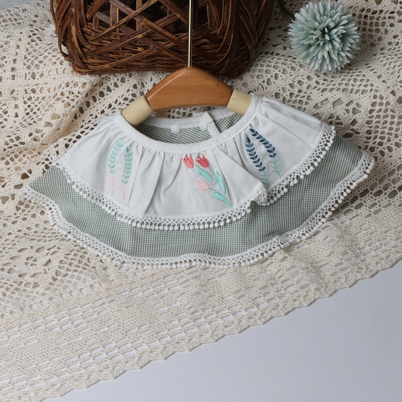 Pamut baba etető kendő hímzéssel, vízálló és foltálló, 0–3 éveseknek