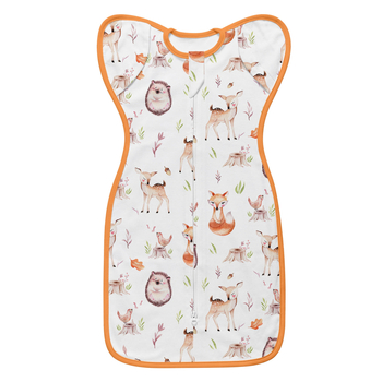 Little Tots újszülött pamut alvózsák, tiszta pamut 95%+, 0-1 év számára, nyár és tavasz, állatmintával, biztonsági osztály A