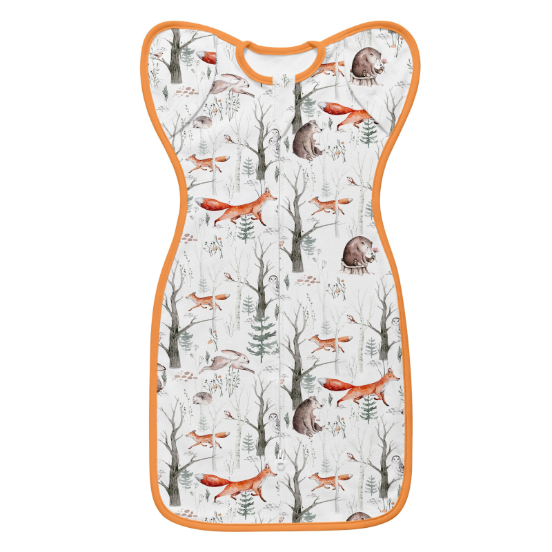 Little Tots újszülött pamut alvózsák, tiszta pamut 95%+, 0-1 év számára, nyár és tavasz, állatmintával, biztonsági osztály A