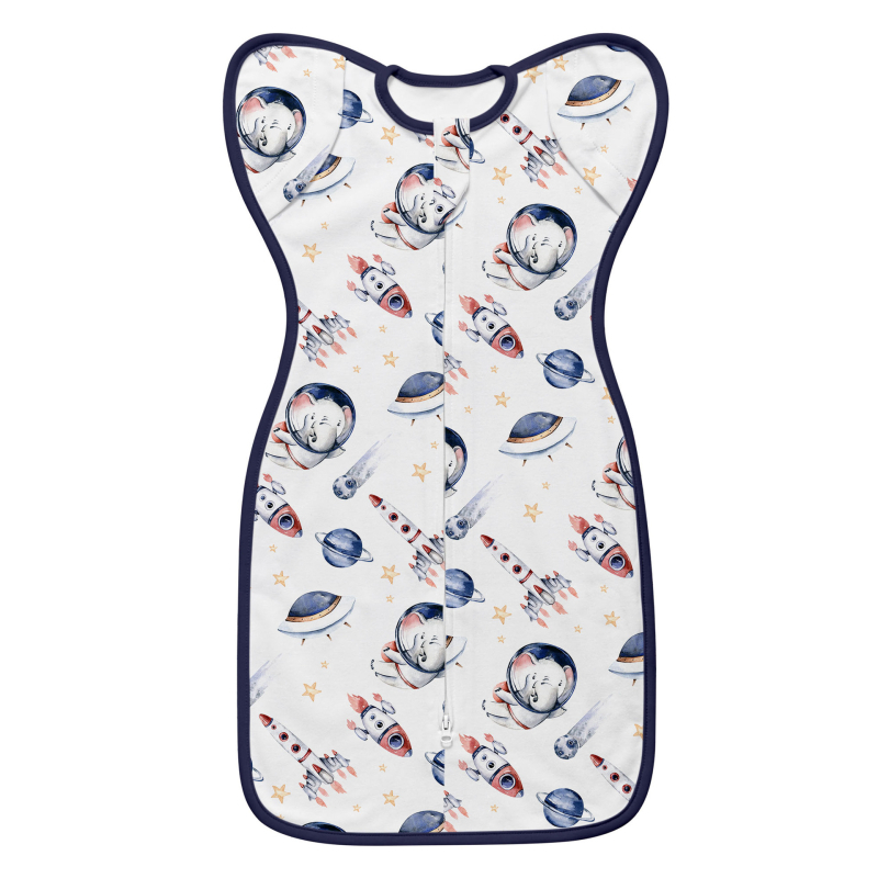 Little Tots újszülött pamut alvózsák, tiszta pamut 95%+, 0-1 év számára, nyár és tavasz, állatmintával, biztonsági osztály A