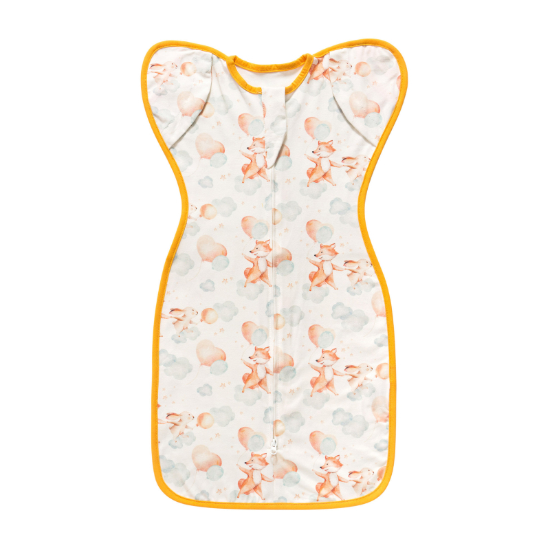 Little Tots újszülött pamut alvózsák, tiszta pamut 95%+, 0-1 év számára, nyár és tavasz, állatmintával, biztonsági osztály A