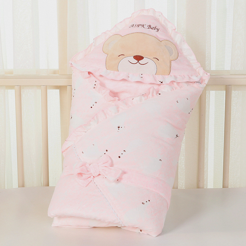 Anspeek pătură pentru îmbrățișare pentru bebeluși din velur, cu umplutură Space Cotton — pentru nou-născuți (0–12 luni) — modele: animale, dungi, carouri, uni, desene animate — primăvara 2025
