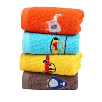 100% pamut baba arc törölköző, hímzett, cartoon mintával, súly 50–80 g, 32s fonal