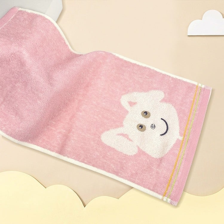 100% pamut baba arc törölköző, hímzett, cartoon mintával, súly 50–80 g, 32s fonal