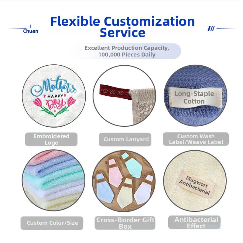 100% pamut baba arc törölköző, hímzett, cartoon mintával, súly 50–80 g, 32s fonal