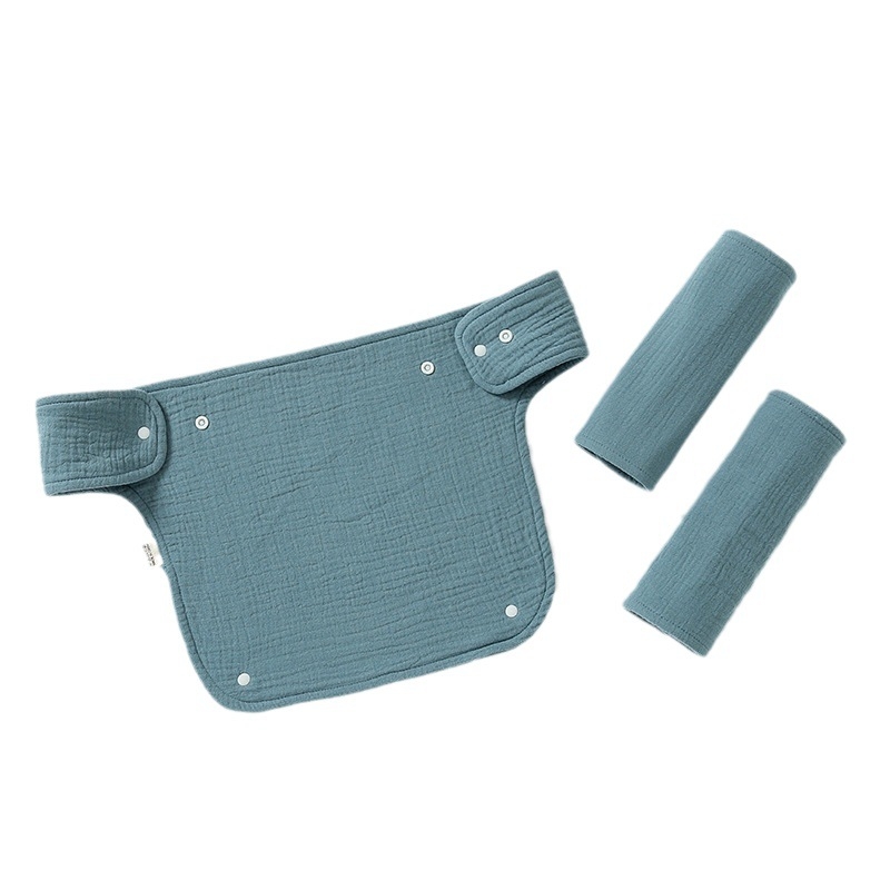 Babasz szalvéta vállpánttal - egész éves használatra, nedvszívó, 100% pamut géz, 0–12 hónapos babáknak, egyszínű vagy mintás