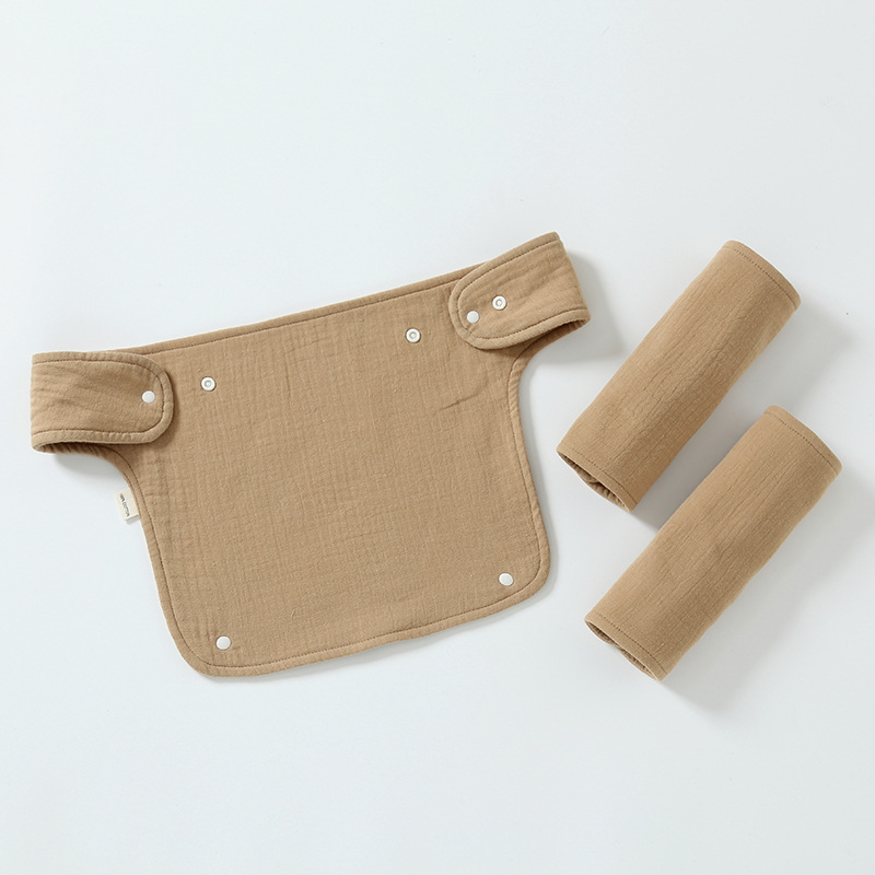 Babasz szalvéta vállpánttal - egész éves használatra, nedvszívó, 100% pamut géz, 0–12 hónapos babáknak, egyszínű vagy mintás