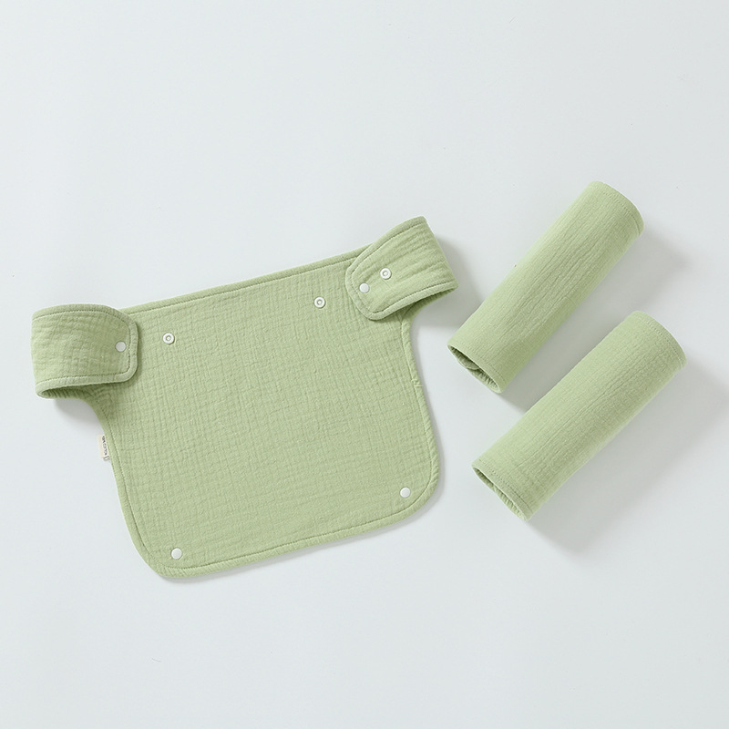 Babasz szalvéta vállpánttal - egész éves használatra, nedvszívó, 100% pamut géz, 0–12 hónapos babáknak, egyszínű vagy mintás