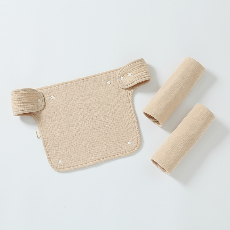 Babasz szalvéta vállpánttal - egész éves használatra, nedvszívó, 100% pamut géz, 0–12 hónapos babáknak, egyszínű vagy mintás