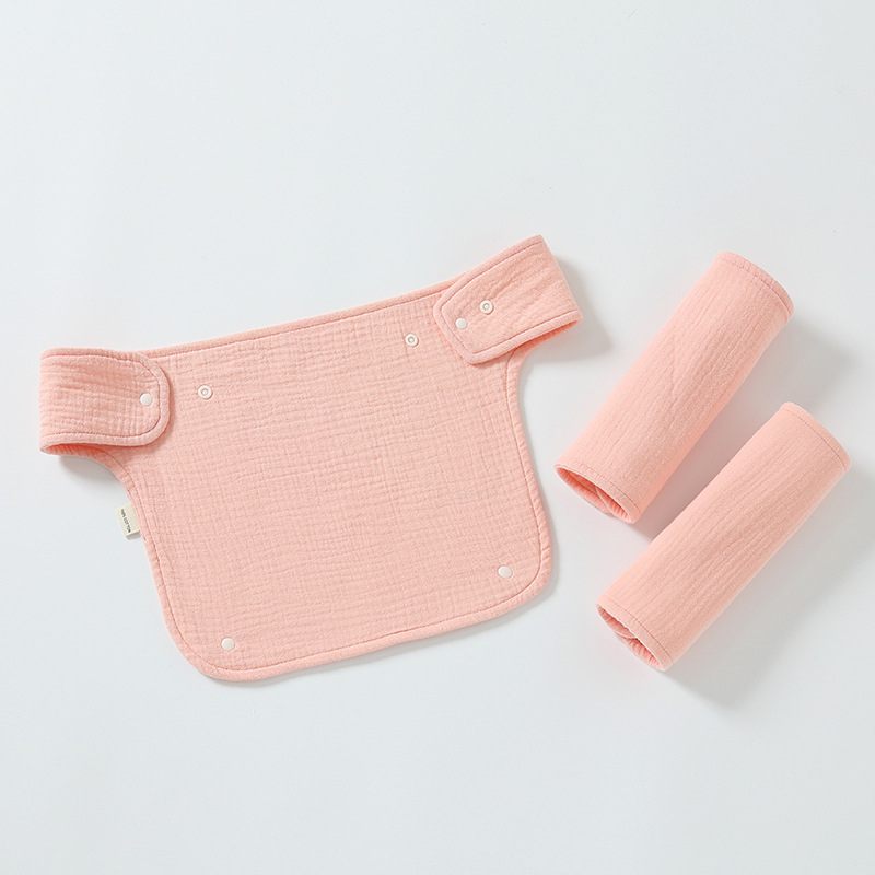 Babasz szalvéta vállpánttal - egész éves használatra, nedvszívó, 100% pamut géz, 0–12 hónapos babáknak, egyszínű vagy mintás