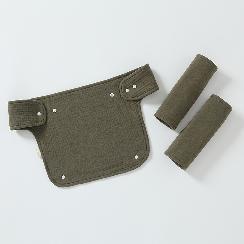 Babasz szalvéta vállpánttal - egész éves használatra, nedvszívó, 100% pamut géz, 0–12 hónapos babáknak, egyszínű vagy mintás