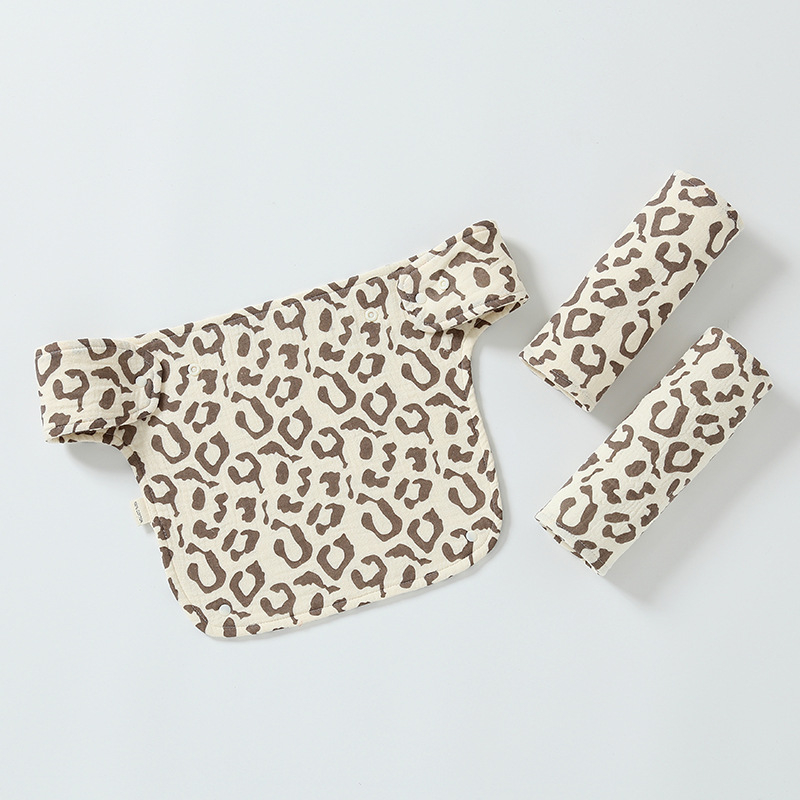 Babasz szalvéta vállpánttal - egész éves használatra, nedvszívó, 100% pamut géz, 0–12 hónapos babáknak, egyszínű vagy mintás