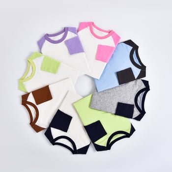 Vaikų raglano ilgų rankovių marškinėliai iš 100% medvilnės, apvalus kaklas, vienalytė spalva, drėgmės reguliavimas, švelnus paviršius, tinkamas pavasariui ir rudeniui, vaikams 3–8 ir 8+ metų