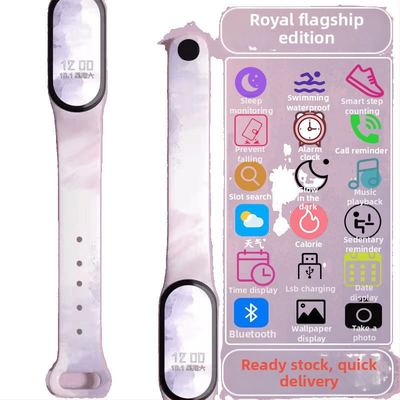 Laste nutikas käevõru – sammude loendur, südame löögijälgimine, laetav, Android ühildu, silikoonriba, alumiiniumist korpus