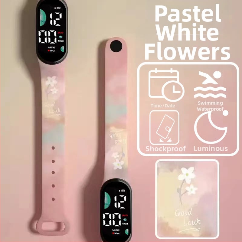 Gyerekeknek szánt okos karkötő – lépésszámláló, pulzusmérés, újratölthető, Android-kompatibilis, szilikon szíj, alumínium ötvözet tok