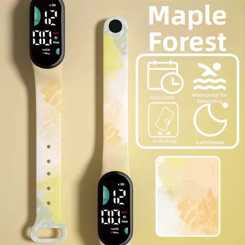 Gyerekeknek szánt okos karkötő – lépésszámláló, pulzusmérés, újratölthető, Android-kompatibilis, szilikon szíj, alumínium ötvözet tok