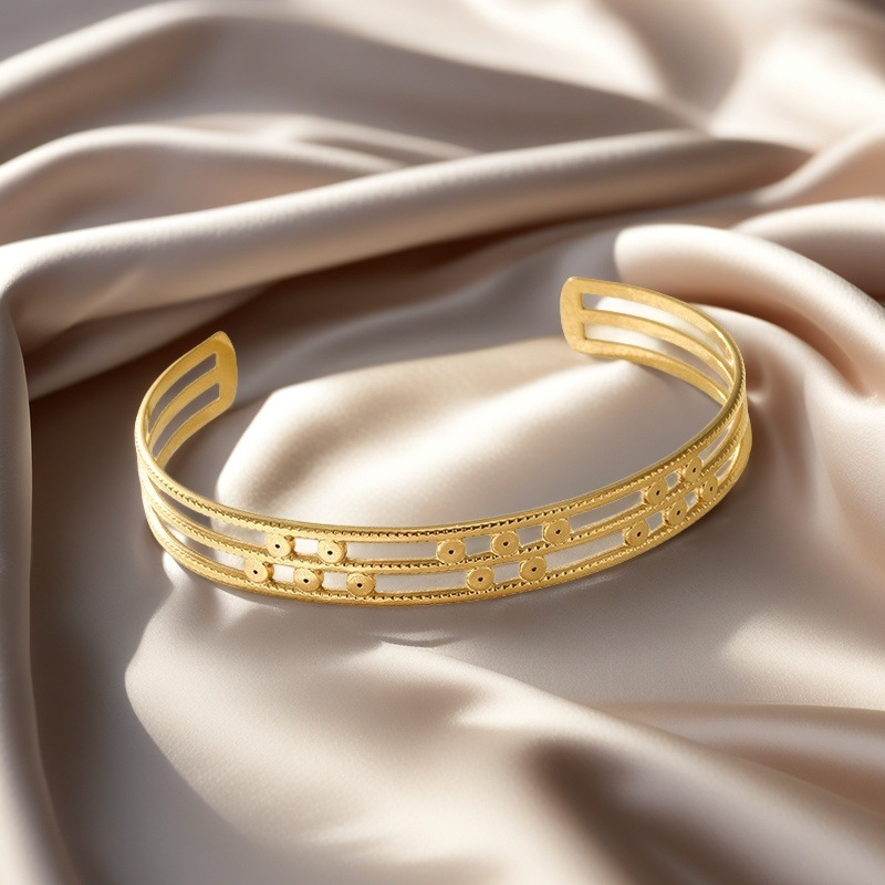 Titano plieno apyrankė, alyvos spaudimo apdirbimas, 2025 m. pavasaris, paprastas stilius, rankos papuošalas