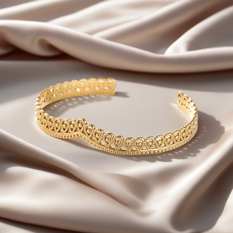 Titano plieno apyrankė, alyvos spaudimo apdirbimas, 2025 m. pavasaris, paprastas stilius, rankos papuošalas