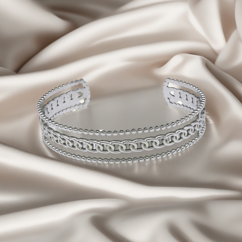 Titano plieno apyrankė, alyvos spaudimo apdirbimas, 2025 m. pavasaris, paprastas stilius, rankos papuošalas