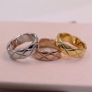 Žiedas su geometriniu raštu, varis, XB052, elektroplatintas, tinkamas porai