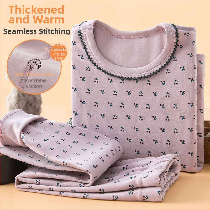 Detský hrubý jesenný set top a nohavíc na základný vrstvu termálneho oblečenia, chlapec – ľanová tkanina, hlavný materiál: zajacie kožušiny