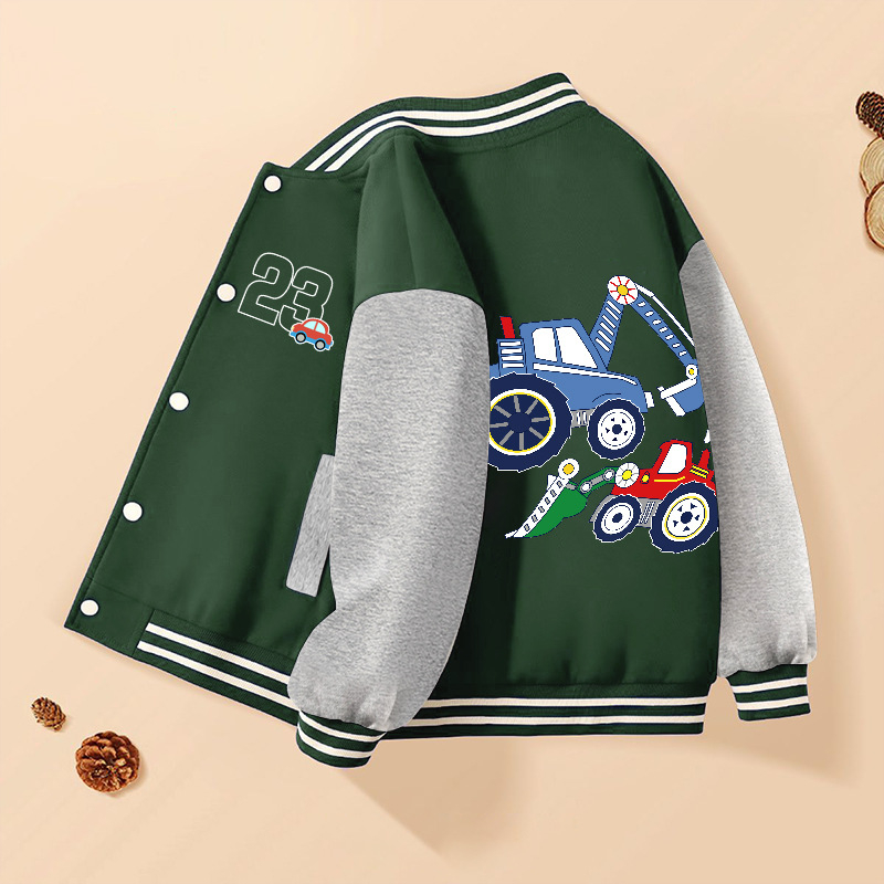 Vaikų berniukų kasdieninė striukė, išorė 60% poliesteris, pamušalas iš medvilnės, be gobtuvo, be apykaklės, storas išorinis audinys, žiemos modelis 2024