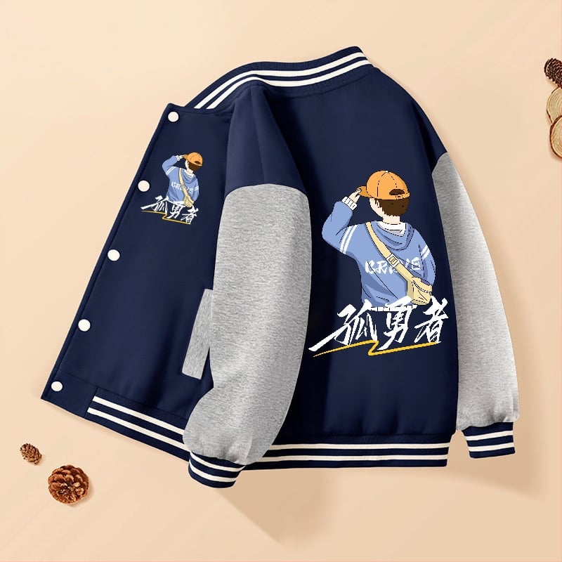 Vaikų berniukų kasdieninė striukė, išorė 60% poliesteris, pamušalas iš medvilnės, be gobtuvo, be apykaklės, storas išorinis audinys, žiemos modelis 2024