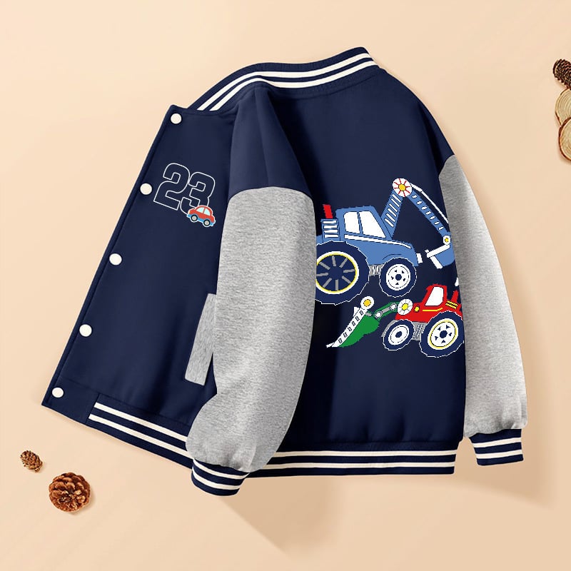 Vaikų berniukų kasdieninė striukė, išorė 60% poliesteris, pamušalas iš medvilnės, be gobtuvo, be apykaklės, storas išorinis audinys, žiemos modelis 2024