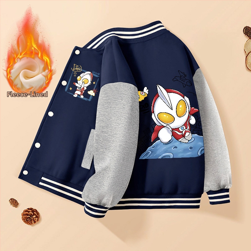 Vaikų berniukų kasdieninė striukė, išorė 60% poliesteris, pamušalas iš medvilnės, be gobtuvo, be apykaklės, storas išorinis audinys, žiemos modelis 2024